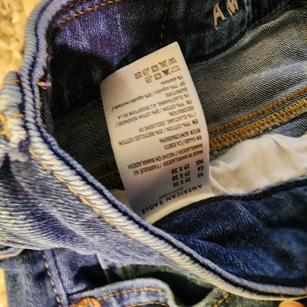 American Eagle Mens AIRFLEX+ Slim Jeans Denim Blue Size 29x30 - Picture 3 of 8